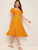 Heart Print Flutter Sleeve Tie Back Dress