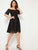 Off Shoulder Fit & Flare Guipure Lace Dress