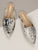Faux Suede Pointy Toe Loafer Mules