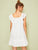 Eyelet Embroidery Square Neck Ruffle Hem Dress