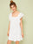 Eyelet Embroidery Square Neck Ruffle Hem Dress