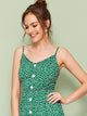 Ditsy Floral Print Button Front Cami Dress