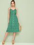 Ditsy Floral Print Button Front Cami Dress