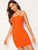 Neon Orange Solid Bodycon Cami Dress