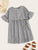 Colorful Pompom Detail Striped Smock Dress