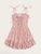 Knot Strap Shirred Back Ditsy Floral Dress