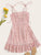 Knot Strap Shirred Back Ditsy Floral Dress