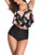 Floral Hanky Hem Top With High Waist Bikini Set