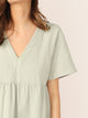 V-neck Ruffle Hem Babydoll Dress