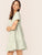V-neck Ruffle Hem Babydoll Dress
