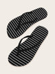 Striped Print Flip Flops