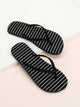 Striped Print Flip Flops