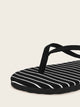 Striped Print Flip Flops
