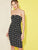 O-ring Palm Tree Print Tube Dress