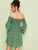 Ditsy Floral Shirred Off Shoulder Dress