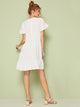 Flounce Sleeve Smock Dress