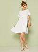 Flounce Sleeve Smock Dress