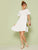 Flounce Sleeve Smock Dress