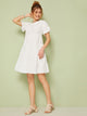 Flounce Sleeve Smock Dress