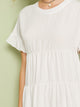 Flounce Sleeve Smock Dress