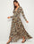 Leopard Print Wrap Maxi Dress