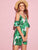Tropical Print Cold Shoulder Dress