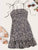 Knot Strap Shirred Back Ditsy Floral Dress