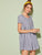 Striped Button Front Babydoll Dress