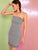 Frill Trim Plaid Tube Bodycon Dress