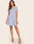 Keyhole Back Striped Smock Dress