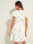 Dot & Flower Print Flutter Sleeve Tea Dress