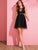 Jacquard Mesh Overlay Lace Insert Dress Without Bra