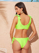 Neon Lime Self Tie Bikini Set