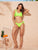 Neon Lime Self Tie Bikini Set