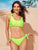 Neon Lime Self Tie Bikini Set