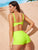 Neon Green Racerback Top With Shorts 2 Piece Swim