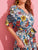 Tassel Tie Back Floral and Leopard Print Dress