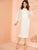 3D Appliques Floral Shoulder Tie Waist Pencil Dress