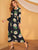 Floral Print Flounce Sleeve Belted Maxi Dress