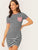 Pocket Patched Striped Ringer Tee Dress