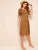 Sweetheart Neck Single Breasted Gathered Cuff Dress