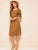 Sweetheart Neck Single Breasted Gathered Cuff Dress