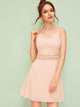 Contrast Lace Solid Cami Dress
