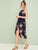 Floral Print Tie Neck Tulip Hem Cami Dress