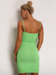 Solid Rib-knit Bodycon Slip Dress