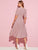 Allover Print Puff Sleeve Button Detail Dress