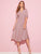 Allover Print Puff Sleeve Button Detail Dress