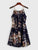 Pearls Tie Front Floral Print Cami Dress