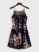 Pearls Tie Front Floral Print Cami Dress