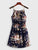 Pearls Tie Front Floral Print Cami Dress